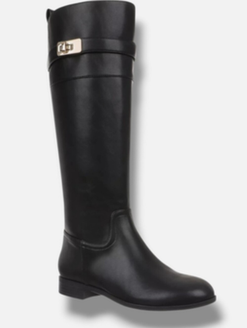 NEW IN BOX Classic Black Knee-High Faux-Leather Riding Boots Sz 6 Giani Bernini